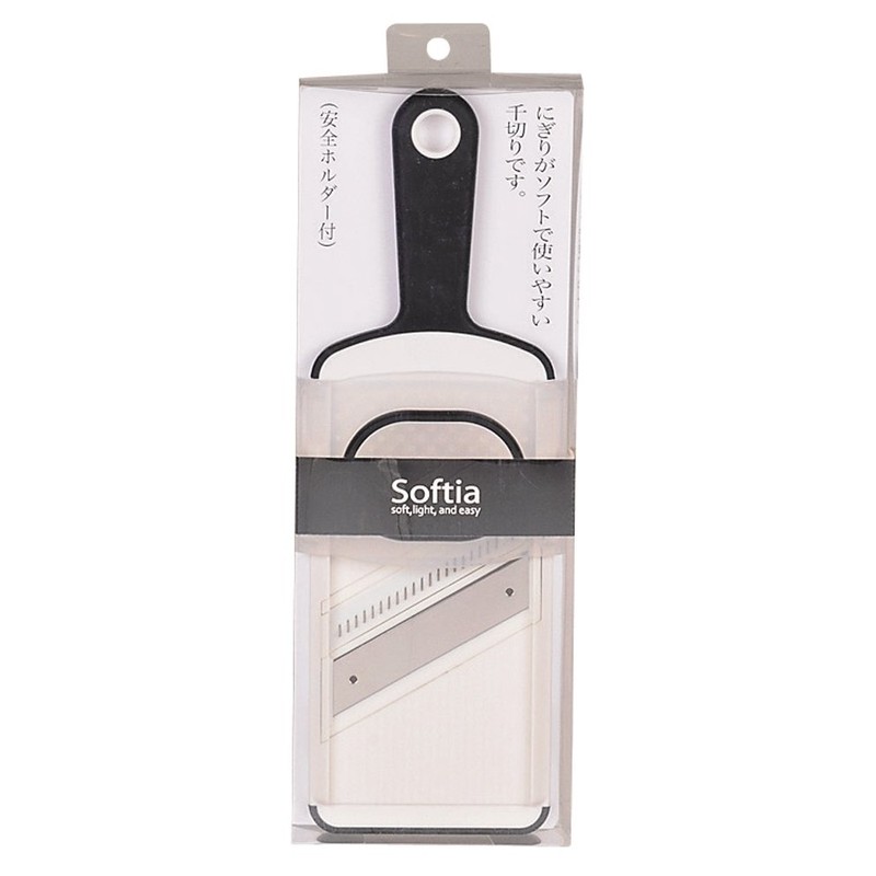Pearl Metal Softia C-3672 Julienne with Safety Holder, Black