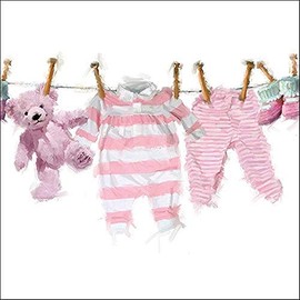 Ambiente Napkin Lunch Baby Girl Clothes Pink 33 x 33 cm Pack of 20