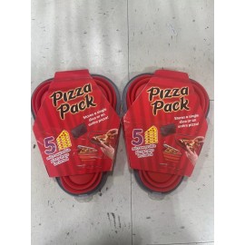 pizza pack 2 Pack - Original Pizza Pack, Pizza Storage Container with 5 Microwavable Tray