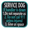 Service Dog If Handler is Down Vests/Harnesses Emblem Embroidered Fastener