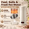 Portable Mini Travel Kettle 400ml with Keep Warm Function, Cream