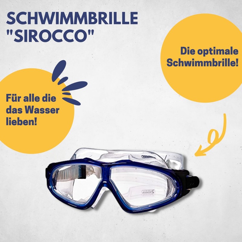 Best Sporting Schwimmbrille Sirocco, dunkelblau/transparent