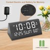 DreamSky Digital Alarm Clocks for Bedrooms - Wooden Desk Clock