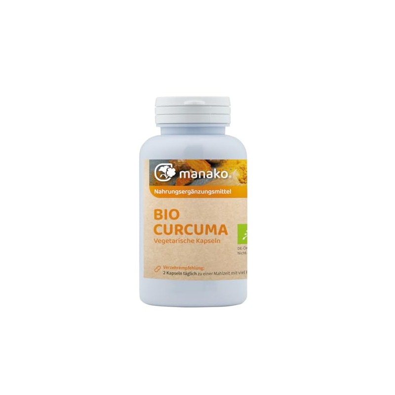 manako Organic Turmeric Vegetarian Capsules, Pack of 120, 84 g
