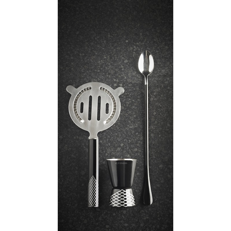 Viners Barware Collection Accessory Set, Stainless Steel, Silver, 29.9 x