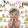 100 Pcs Hawaiian Temporary Tattoos & 8 Pcs Luau Party