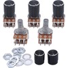 Taiss 5 Pieces 50K Ohm Potentiometer 6 Pins Split Shaft