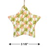 Flamingos and Palm Trees Star-Shaped Porcelain Holiday Christmas Tree Ornament