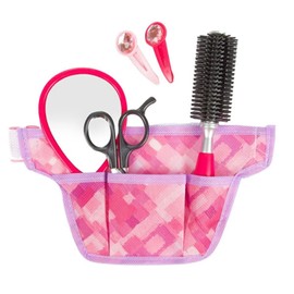 Hairdresser Set for Kids with Hip Bag and Hair Clip Girls Hair Accessories Hairdresser Role Play for Kids Girls