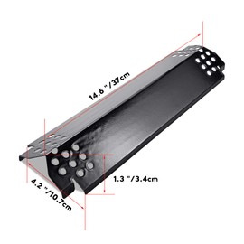 Uniflasy Heat Plates for Nexgrill 720-0830H, 720-0864, 720-0864M Gas Grill, Porcelain Steel Grill Heat Shield Tent, Burner Cover, Flame Tamer for Home Depot Nexgrill 4 Burner 720-0830H Parts, 4 Pack