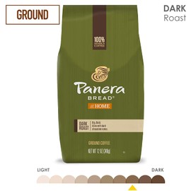 Panera Bread Dark Roast Coffee, Ground Coffee, 100% Arabica Coffee, Bagged 12 oz