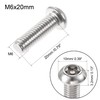 sourcing map M6x20mm Torx Security Machine Screw, 20pcs Pan Head