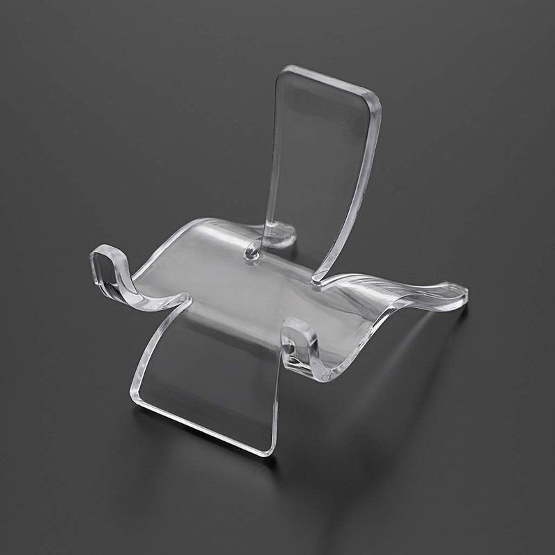 Hipiwe 10 Packs Acrylic Triangle Display Holder - Clear Plastic
