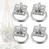 4 Pack Tie Ring on Plate Tie Rings for Equestrian