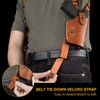 GUN & FLOWER Brown Leather Shoulder Holster Fits Glock 17/19,