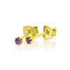 9ct Gold & Ruby Gemstone 2mm Round Stud Earrings