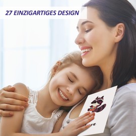 BIROYAL Children's 27 Birthday Cards Set with Envelope - Happy Birthday Card - Premium Birthday Cards as Postcard Set - Birthday Card for Children - Happy Birthday Card