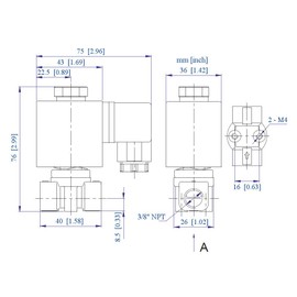 AceCrew Brass Solenoid Valve 3/8 inch NPT 12V DC Normally Open - flow control valve for gas, air & liquid