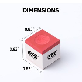 GSE Games & Sports Expert 12-Pack Billiard/Pool Cue Chalks, Billiard Pool Table Accessories for Home/Tournament Use (Red)