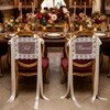 Breling 2 Pcs Lace Just Married Wedding Chair Signs Sweetheart