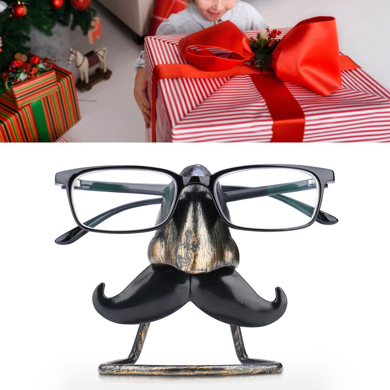 Nose Shaped Eyeglasses Holder Iron Nose and Mustache Shaped Eye