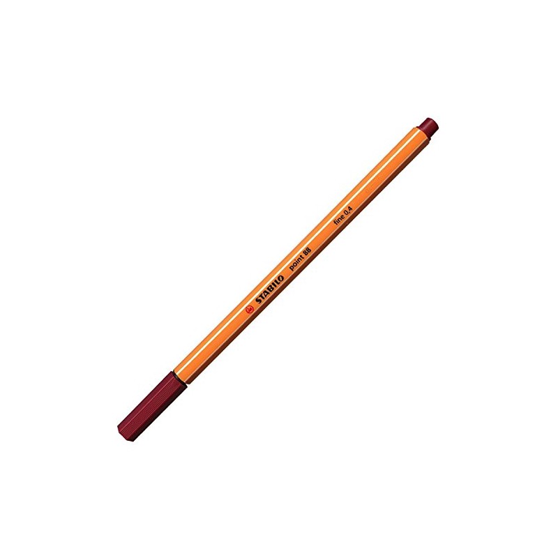 STABILO Fineliner Point 88, Line Width: 0.4 mm, Dark Red,