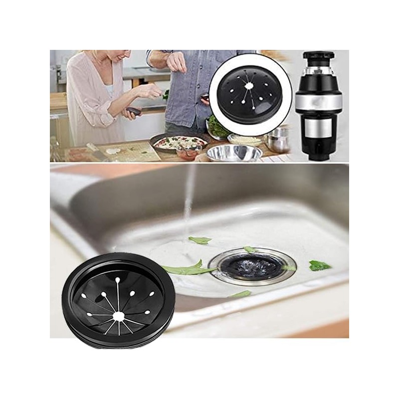 Black Garbage Disposal Splash Guards Collar Sink Baffle, 3-1/8 Inch