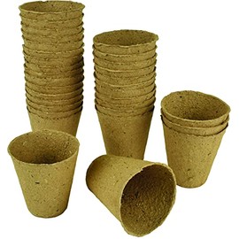 Gro-sure Fibre Pots Round 8cm 12pk Propagation kit, Brown