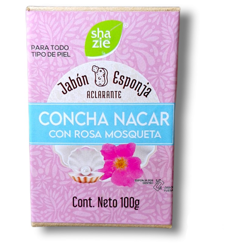 Jabón Natural con Concha Nácar y Aceite de Rosa Mosqueta,