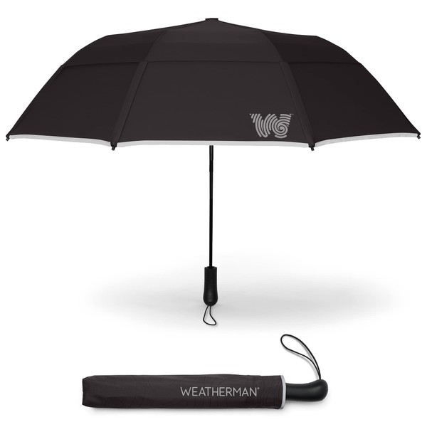 Weatherman Umbrella - Collapsible Umbrella - Windproof Umbrella Resists Up
