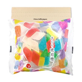 Tsuyamaya Seika Kirara Amber Sugar, 3.5 oz (100 g) x 1 Bag, PSJBOX Agar Jelly, Gift, Jewelry ASMR