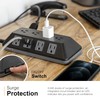 GE UltraPro 12-Outlet Surge Protector, 8 Ft Braided Extension Cord,