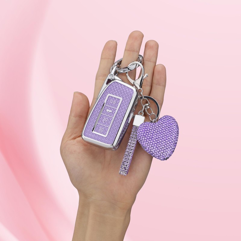Meruns Compatible with Lexus key fob cover with Diamond Bling