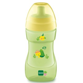 MAM Plastic Sports Cup ZEDMM224N 12m+ Leak Proof Cup, 11oz (330ml) - Yellow