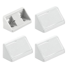 cyclingcolors 4x Corner Connectors Body Connector Furniture Connector Double 44 mm Plastic Angle Furniture White