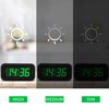 KWANWA Alarm Clock, Small Digital Clock, 1.2inch Green LED Clock,