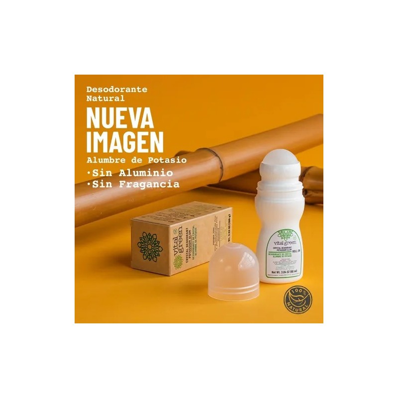 Vital Green Desodorante Roll On Natural 90ml (paquete 3 Und)