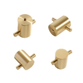 WJXFHTD 4Pack Brushed Brass Knobs for Cabinets Modern Minimalist Brass Knob Gold Knobs for Cabinets and Drawers Suitable for Cabinets, Cabinet Doors