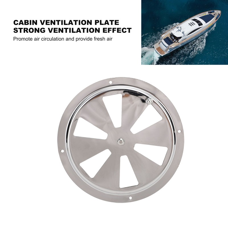 Cabin Ventilation Plate Marine Grade Stainless Steel Round Louver Vent