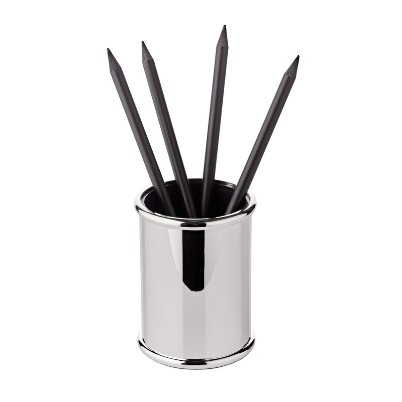 Edzard Pen Holder, Silver, Round, 3.5 inch - Pen Box,