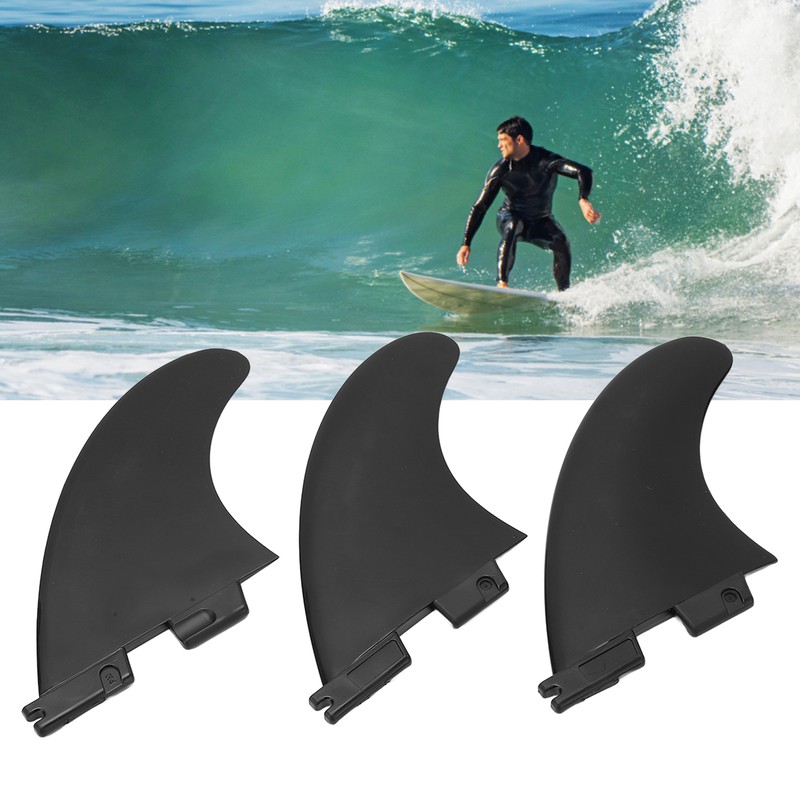 3Pcs/Set Surfboard Fin PVC Fiberglass Longboard Ocean Broad Thruster Fins