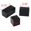 T Tulead 3PCS Acrylic Cube Display Black Display Stand Square