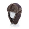 Winter Warm Faux Fur Trapper Ski Snowboard Hunter Hat, Brown