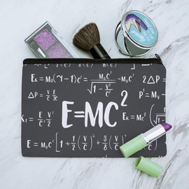 E=MC 2 Energy Mass Equation Theory of Special Relativity Math Makeup Cosmetic Bag Organizer Pouch