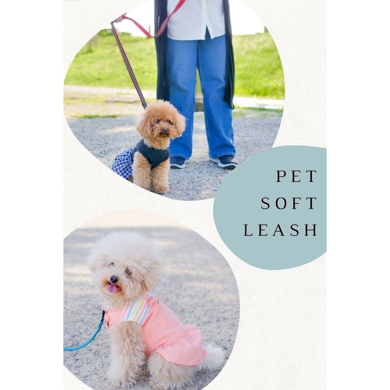 PetGround Dog Leash Cute, Soft Lead, Soft, Stylish, Lightweight, Reflective