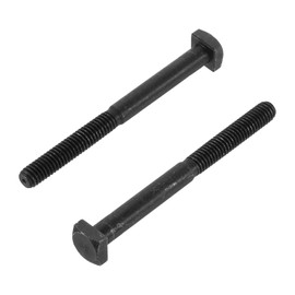 uxcell 2Pcs Square Head Bolts, 3/8-16x4 Black Oxide Carbon Steel Square Machine Screws, T-Bolt for Machinery Railroad Electrical Connections