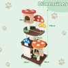 PETSITE Mushroom Cat Tree, 57.5 Inches Tall Multi-Level Cat Tower