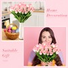 Geosar 40 Pcs Tulips Artificial Bulk Easter Tulips Faux Tulips