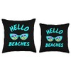 Funny Sunglasses Beach Beaches Vacation Summer Throw Pillow