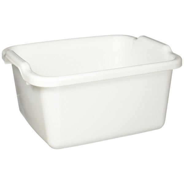 Rubbermaid Dish Bucket, 15.6-Quart, Clear (FG2970ARWHT),White